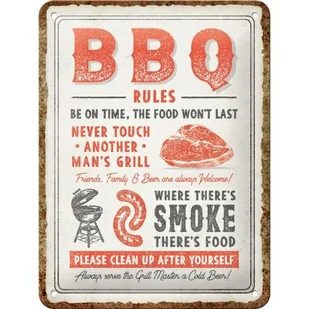 Plakat 15x20 BBQ Rules - Plakaty - miniaturka - grafika 1