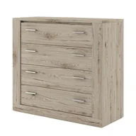 Komody - Komoda do salonu, sypialni, 4 szuflady, Idea, 100x42x90 cm, san remo, mat - miniaturka - grafika 1