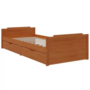Lumarko Rama łóżka z szufladami, miodowy brąz, sosnowa, 90 x 200 cm - Łóżka - miniaturka - grafika 4
