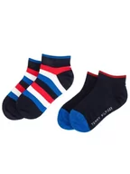 Skarpetki dla dzieci - Tommy Hilfiger Zestaw 2 par wysokich skarpet dziecięcych 354010001 Granatowy - miniaturka - grafika 1