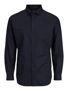 JACK & JONES Męska koszula Jprblaparker L/S Noos, Black/Fit: slim Fit, XXL - Koszule męskie - miniaturka - grafika 1