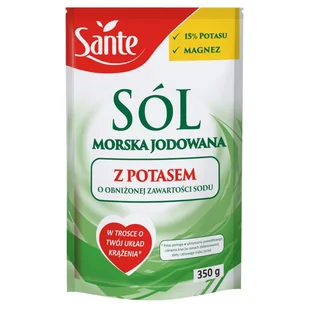 Sante Sól morska o obniżonej zawartości sodu 350 g - Sól - miniaturka - grafika 1