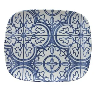 TOGNANA Talerz TOGNANA Maiolica Blu 31 cm Biało-niebieski - Talerze - miniaturka - grafika 1