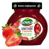 Syropy i koncentraty owocowe - Łowicz Konfitura z truskawek 240 g - miniaturka - grafika 1