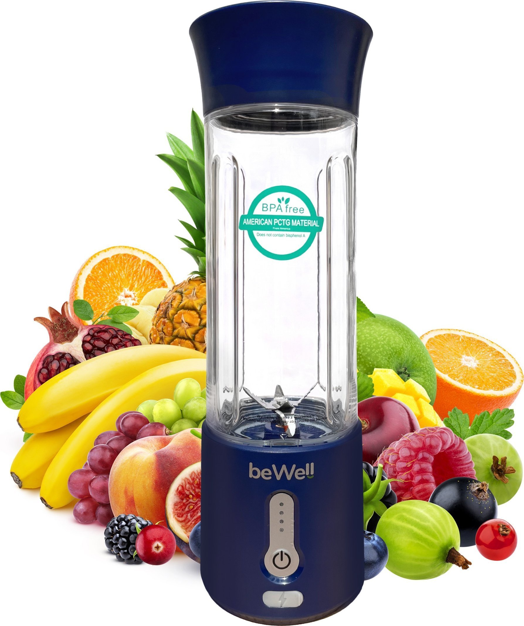 Bewell Blender do smoothie ręczny bezprzewodowy beWell