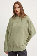 Bluzy damskie - Pepe Jeans bluza EVELINA damska kolor zielony z kapturem gładka PL581447 - miniaturka - grafika 1
