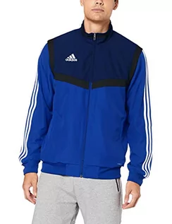 Kurtki męskie - Adidas TIRO19 PRE JKT męska kurtka sportowa, kolor: czarno-niebieski/biały, 2XL DT5266 - grafika 1
