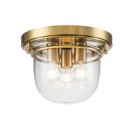 Lampy sufitowe - Whistling plafon do łazienki IP44 mosiądz QZ-WHISTLING-F-BB Quoizel - miniaturka - grafika 1