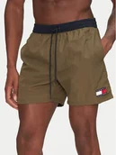 Kąpielówki męskie - Tommy Hilfiger Szorty kąpielowe UM0UM03455 Khaki Regular Fit - miniaturka - grafika 1