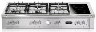 Płyta gazowa do zabudowy Płyta ceramiczno-gazowa LOFRA Range Top Dolcevita 120 ACCIAIO SATINATO TRS126/5C/Chrome - Płyty gazowe do zabudowy - miniaturka - grafika 1