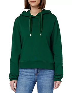 Swetry damskie - Tommy Hilfiger Damski sweter z kapturem REG z krótkim aksamitem z kapturem, zielony (Prep Green), M - grafika 1