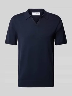Koszulki męskie - Koszulka polo o kroju slim fit z dekoltem w serek model ‘TELLER’ - grafika 1