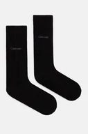 Skarpetki męskie - Calvin Klein skarpetki 2-pack męskie kolor czarny 701229436 - miniaturka - grafika 1