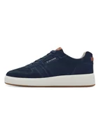 Trampki męskie - s.Oliver Skórzane sneakersy w kolorze granatowym - miniaturka - grafika 1