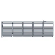 Ogrodzenia - Polbram Brama przesuwna automatyczna Bali II 4x1,5 m Prawa antracytowa - miniaturka - grafika 1