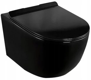 Domotechnika MISA WC PODWIESZANA LOYD BLACK z deską SLIM, CALANI czarna WRZ/ C0020 - Miski WC - miniaturka - grafika 1