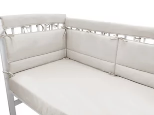 OCHRANIACZ / OSŁONKA NA BARIERKĘ DO ŁÓŻECZKA 60x20 cm BAWEŁNA 100% ROYAL BEŻ - Ochraniacze do łóżeczka - miniaturka - grafika 1