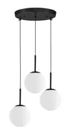Lampy sufitowe - Fredica lampa wisząca kule czarna LDP 6030-3-RD (BK) Lumina Deco - miniaturka - grafika 1