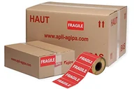 Etykiety do drukarek - APLI 102127 500 etykiety Fragile, 50 x 100 mm - miniaturka - grafika 1