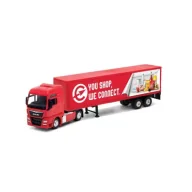 Samochody i pojazdy dla dzieci - WELLY Ciężarówka z przyczepą 1:64 MAN TGX 58311 - miniaturka - grafika 1