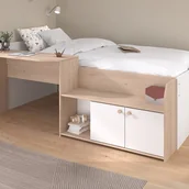 Łóżka dla dzieci i młodzieży - Łóżko wielofunkcyjne 90 x 190/200 cm – Kolor: naturalny i biały – MIVONA - miniaturka - grafika 1