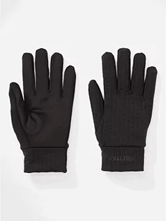 Rękawiczki - Marmot Męskie rękawiczki Connect Liner Glove, ciepłe i wodoodporne rękawiczki do ekranów dotykowych, polarowe rękawiczki turystyczne, wiatroszczelne rękawiczki z palcami, czarne, M - grafika 1