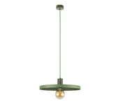 Lampy sufitowe - Żyrandol na lince SILA 1xE27/15W/230V śr. 40 cm zielony - miniaturka - grafika 1