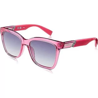 Okulary przeciwsłoneczne - Furla Okulary damskie, Shiny Transparent Fuxia, 54 - grafika 1