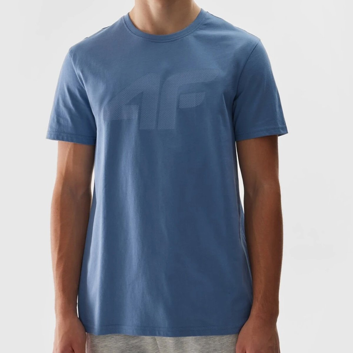Koszulka Męska 4F Sportowy T-shirt Denim Regular TTSHM1155 S Niebieski