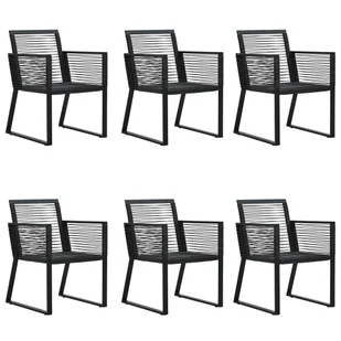 7-częściowy zestaw mebli ogrodowych, czarny, rattan PVC - Meble ogrodowe - miniaturka - grafika 5