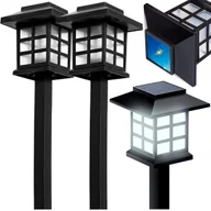 Lampy ogrodowe - 2X Lampa Solarna Ogrodowa Led Wbijana Wodoodporna Latarnia Czujnik Zmierzchu - miniaturka - grafika 1