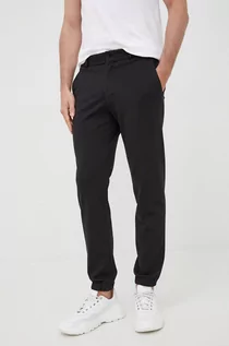 Spodnie męskie - LAGERFELD Karl Karl spodnie męskie kolor czarny proste - grafika 1