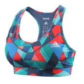 Biustonosze - Stanik Biustonosz Sportowy Treningowy adidas Techfit Printed AJ0538-S - miniaturka - grafika 1