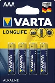 Baterie i akcesoria - Zestaw baterii alkaliczne VARTA Longlife LR03 (AAA) (x 4) - miniaturka - grafika 1