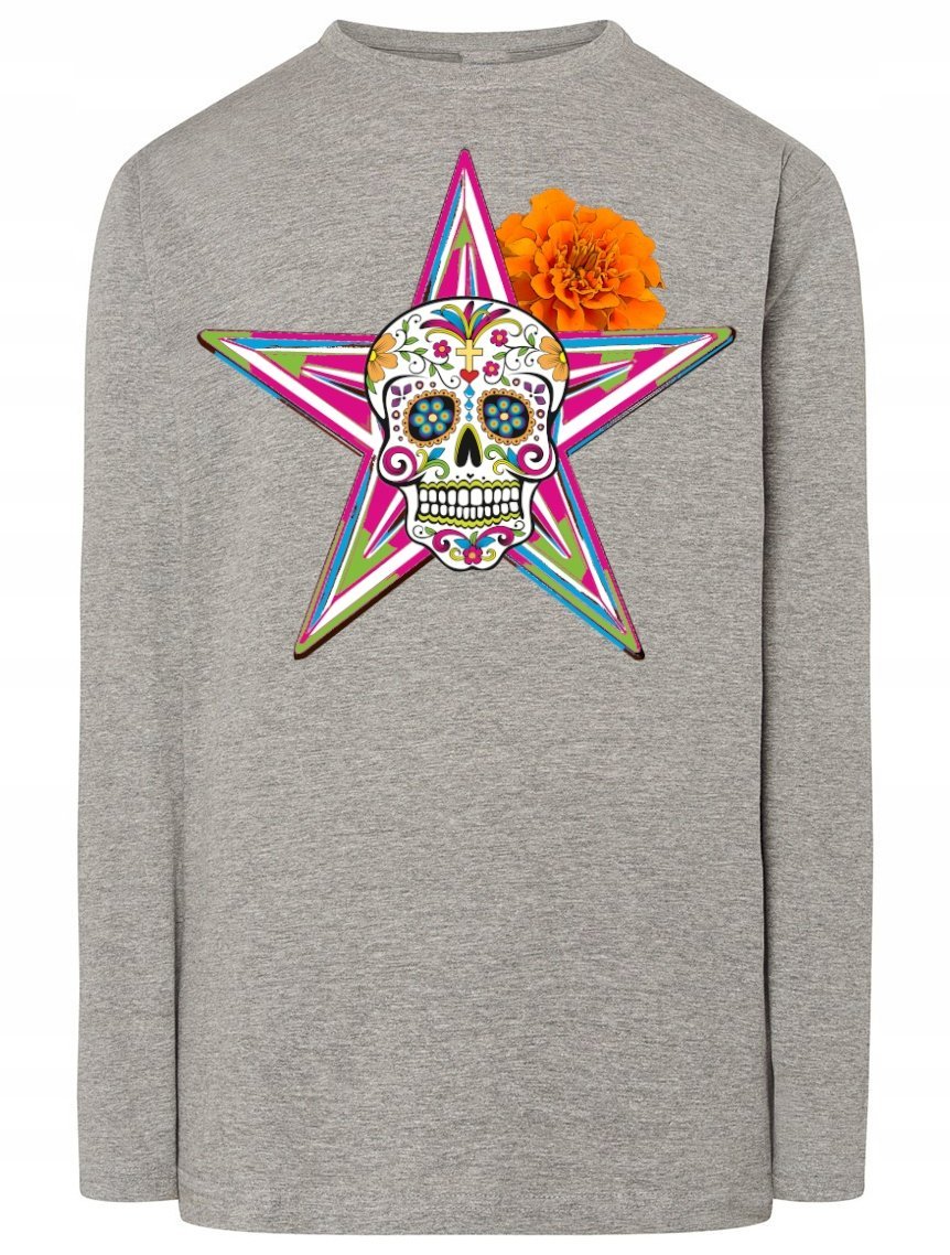 Longsleeve męski Czaszka Meksykańska Rozm.XL