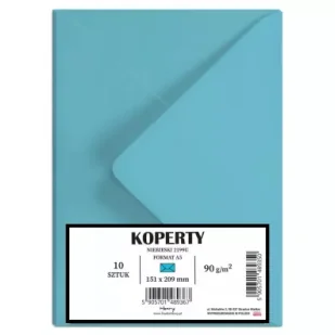Koperty A5 niebieskie 10szt - Koperty - miniaturka - grafika 1
