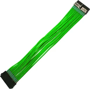 Nanoxia Kabel ATX-Verlngerung, 30 cm, Single, neon-grün - NX24V3ENG - Kable komputerowe i do monitorów - miniaturka - grafika 1
