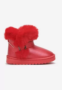 Buty dla dziewczynek - Czerwone Śniegowce Alemaleia - Born2be - grafika 1
