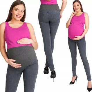 Spodnie ciążowe - Spodnie Ciążowe Jeans Rurki Z Panelem - grafika 1