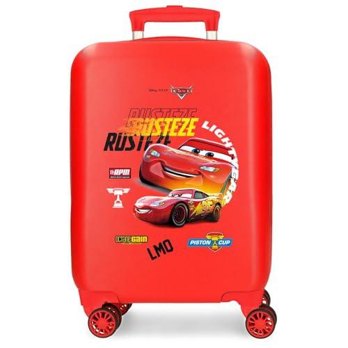 Joumma Disney Cars Rusteze Lightyear Walizka kabinowa czerwona 33 x 50 x 20 cm sztywny ABS zamek szyfrowy z boku 28,4 L 2 kg 4 podwójne koła bagaż ręczny, Czerwone, walizka kabinowa