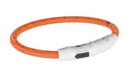 Obroże dla psów - Trixie Pierścień z lampą błyskową USB XS-S 35 cm/o 7 mm pomarańczowy - miniaturka - grafika 1