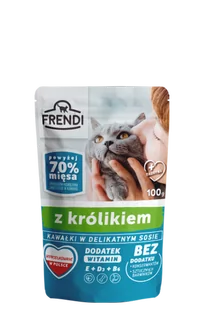 Frendi Frendi kawałki w delikatnym sosie z królikiem 100g 56468-uniw - Mokra karma dla kotów - miniaturka - grafika 1