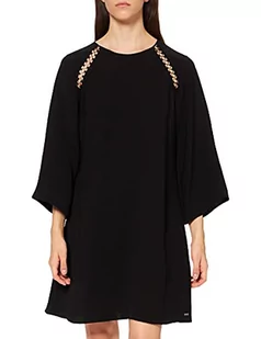 Armani Exchange Damska sukienka z długim rękawem i długim rękawem, w stylu casual, na co dzień, czarny, M - Sukienki - miniaturka - grafika 1