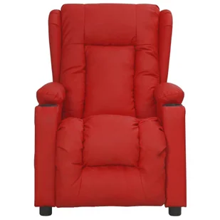 Lumarko Rozkładany fotel masujący elektryczny czerwony sztuczna skóra! - Fotele - miniaturka - grafika 4