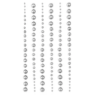 Pasmanteria - PEREŁKI SAMOPRZYLEPNE SREBRNE MIX, 120 SZT. - miniaturka - grafika 1