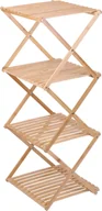 Środki do kuchni i łazienki - Regał łazienkowy bambusowy składany ALPINA 93cm - miniaturka - grafika 1