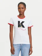Koszulki i topy damskie - KARL LAGERFELD T-Shirt A3W17089 Biały Regular Fit - miniaturka - grafika 1