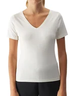 Bluzki damskie - T-shirt damski 4FWAW24TTSHF1649 - kremowy L - miniaturka - grafika 1