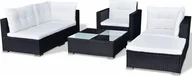 Meble ogrodowe - Elior zestaw mebli ogrodowych Myst, czarny 4179 - miniaturka - grafika 1