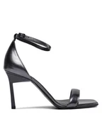 Sandały damskie - Calvin Klein Sandały Geo Stil Square Sandal 90-Pearl HW0HW01993 Czarny - miniaturka - grafika 1